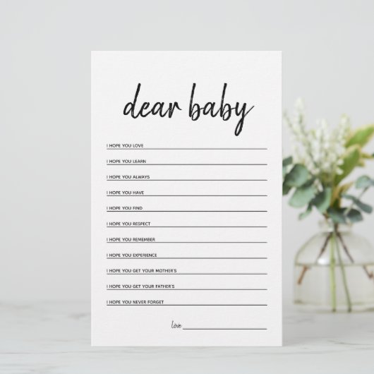 Beste Baby minimalistisch Baby shower (Staand voorkant)