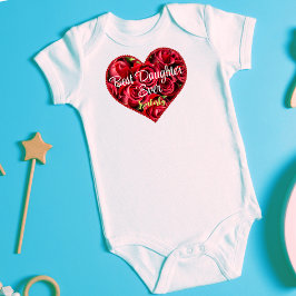 Beste Baby ooit Moderne Rode Hart Moederdag Romper