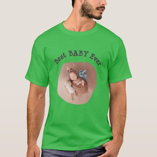 Beste BABY ooit upload je foto van je vierkante fa T-shirt (Voorkant)