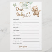 Beste Baby Teddy Bear Baby shower (Voorkant)