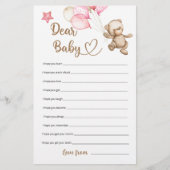 Beste baby teddy beer baby shower spel (Voorkant)