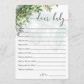 Beste Baby Waterverf groen Baby shower spel Kaart (Voorkant)