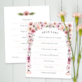 Beste Baby Wishes Wildflower Kaart – Dusty Pink Fl