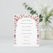 Beste Baby Wishes Wildflower Kaart – Dusty Pink Fl (Staand voorkant)