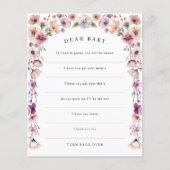 Beste Baby Wishes Wildflower Kaart – Dusty Pink Fl (Voorkant)