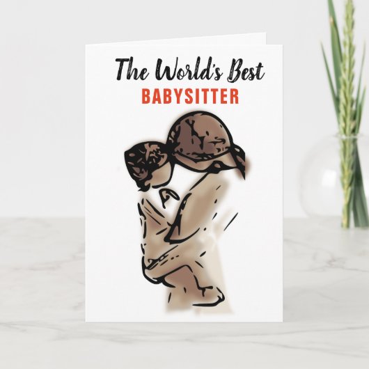 Beste Babysitter Bedankkaart (Voorkant)