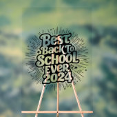 Beste Back to School ooit 2024 ontwerp Acryl Bord (Neutraal)