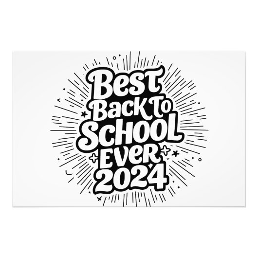 Beste Back to School ooit 2024 ontwerp Foto Afdruk (Voorkant)