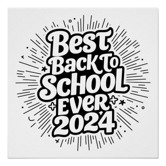 Beste Back to School ooit 2024 ontwerp Perfect Poster (Voorkant)