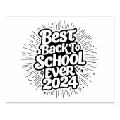 Beste Back to School ooit 2024 ontwerp Rubberstempel (Afrduk)