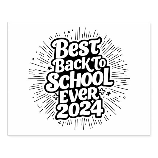 Beste Back to School ooit 2024 ontwerp Rubberstempel (Afrduk)