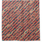 Beste Bacon Patroon Douchegordijn (Voorkant)