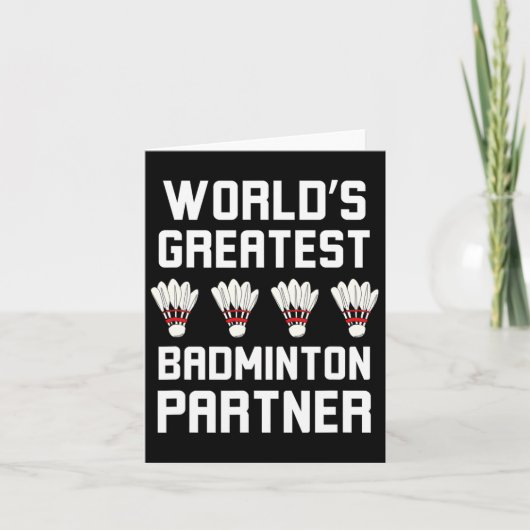 Beste Badminton Partner ter wereld Cool Badminton Kaart (Voorkant)