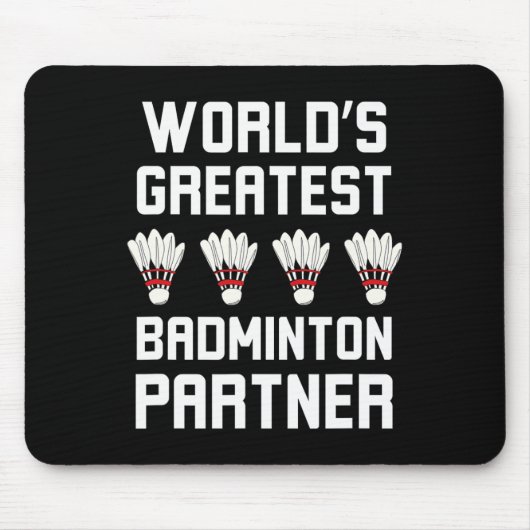 Beste Badminton Partner ter wereld Cool Badminton Muismat (Voorkant)