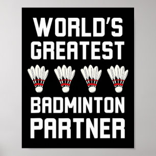 Beste Badminton Partner ter wereld Cool Badminton Poster