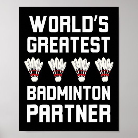 Beste Badminton Partner ter wereld Cool Badminton Poster (Voorkant)