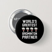 Beste Badminton Partner ter wereld Cool Badminton Ronde Button 5,7 Cm (Voorkant /achterkant)