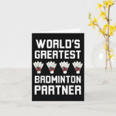 Beste Badmintonpartner Ter Wereld Cool Badminton S Kaart (Gele Bloem)