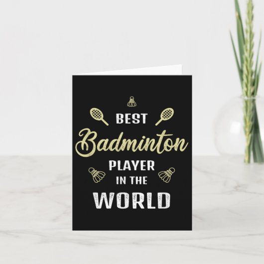 Beste badmintonspeler ter wereld Grappig badminton Kaart (Voorkant)
