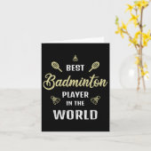 Beste badmintonspeler ter wereld Grappig badminton Kaart (Gele Bloem)