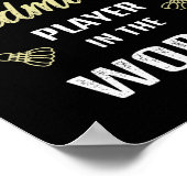 Beste badmintonspeler ter wereld Grappig badminton Poster (Hoek)