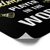 Beste badmintonspeler ter wereld Grappig badminton Poster (Hoek)