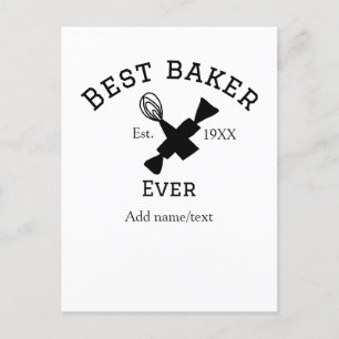 Beste bakker ooit voeg naam tekst bakken beste jaa briefkaart