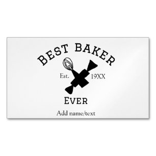 Beste bakker ooit voeg naam tekst bakken beste jaa magnetisch visitekaartje