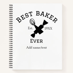 Beste bakker ooit voeg naam tekst bakken beste jaa notitieboek
