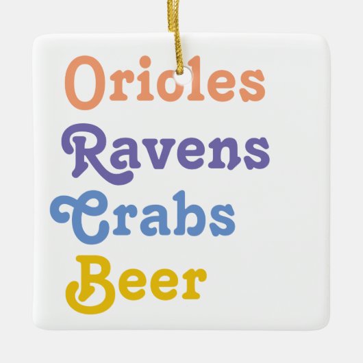 Beste Baltimore Keramisch Ornament (Voorkant)