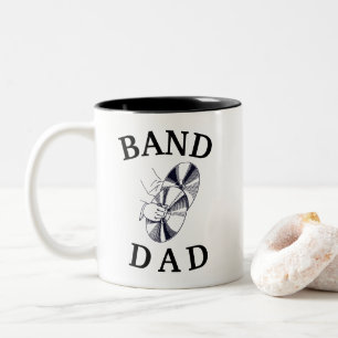 Beste 'BAND DAD' ooit! Vaderdag Tweekleurige Koffiemok