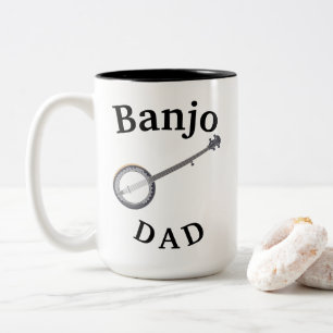 Beste Banjo DAD ooit! Muziek van de vader Tweekleurige Koffiemok