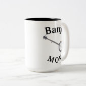 Beste Banjo MOM ooit! Moederdag Tweekleurige Koffiemok (Voorkant rechts)