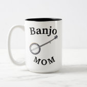 Beste Banjo MOM ooit! Moederdag Tweekleurige Koffiemok (Links)