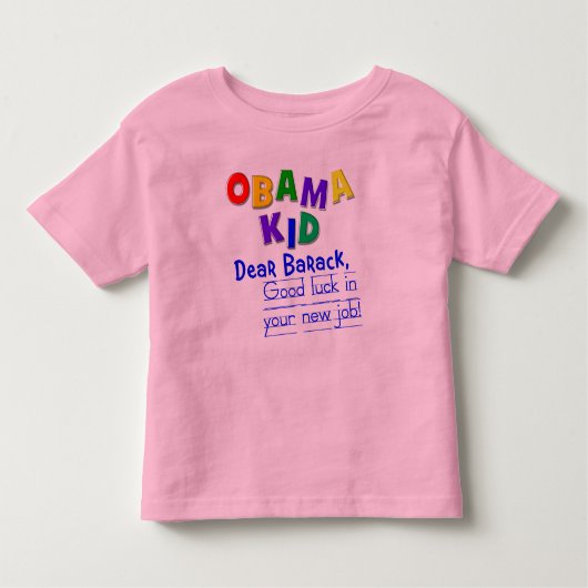 Beste Barack, veel succes met je nieuwe baan! Kinder Shirts (Voorkant)