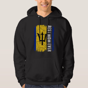Beste Barbadiaanse mam ooit Barbados Flag Moederda Hoodie
