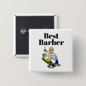Beste Barber-Button - Een sont geven Vierkante Button 5,1 Cm (Voorkant /achterkant)