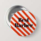 Beste Barber-Button - poolstrepen Ronde Button 7,6 Cm (Voorkant /achterkant)