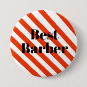 Beste Barber-Button - poolstrepen Ronde Button 7,6 Cm (Voorkant)