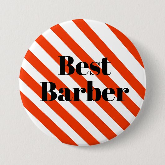Beste Barber-Button - poolstrepen Ronde Button 7,6 Cm (Voorkant)
