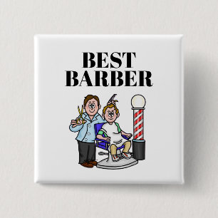 Beste Barber-Button - Snijkop Vierkante Button 5,1 Cm