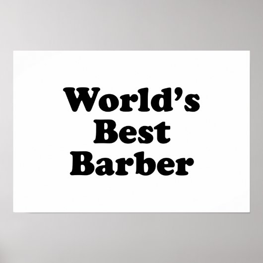 Beste Barber ter wereld Poster (Voorkant)