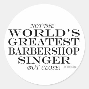 Beste Barbershop Zanger Sluiten Ronde Sticker
