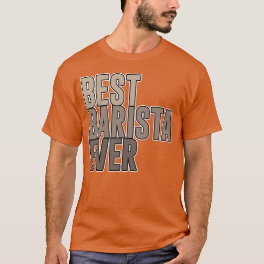 Beste Barista Ooit vintage T-shirt (Voorkant)