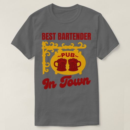 Beste Bartender in de stad T-shirt (Design voorkant)