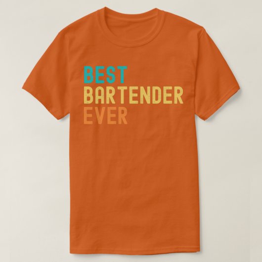 Beste Bartender ooit 12 T-shirt (Design voorkant)