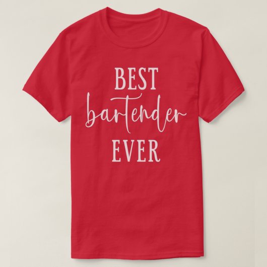 Beste Bartender ooit 4 T-shirt (Design voorkant)