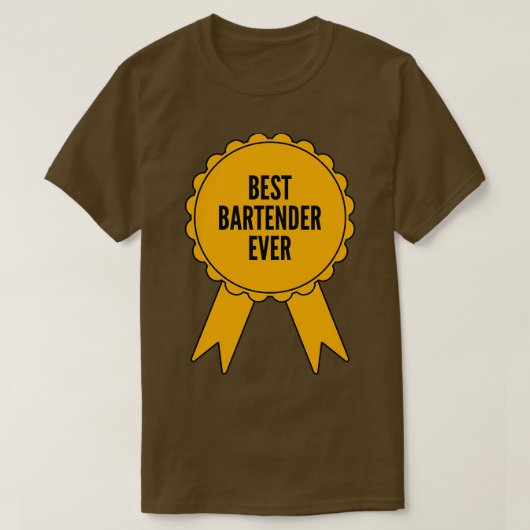 Beste Bartender ooit Gold Medal Achievement T-shirt (Design voorkant)