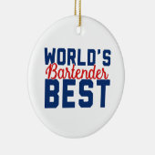 Beste Bartender ter wereld Keramisch Ornament (Rechts)