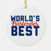 Beste Bartender ter wereld Keramisch Ornament (Voorkant)